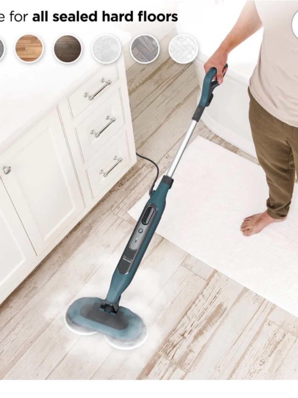 New in box - Shark Teal Steam Mop with Dual Rotating Heads - Picture 4 of 4